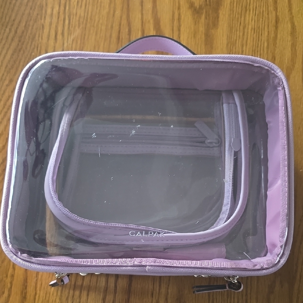 Calpak Purple Clear Travel Bag